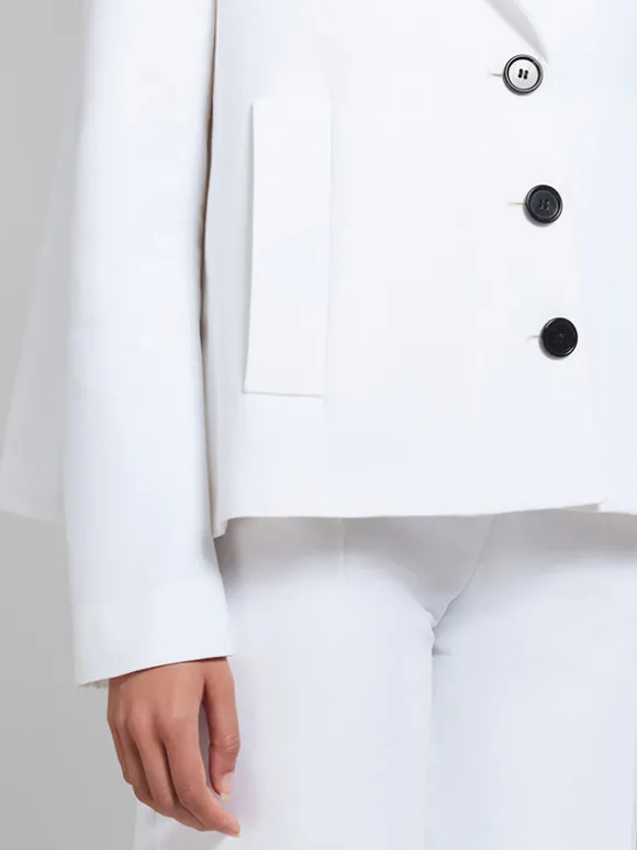 A-Line Cady Jacket in White