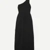 Asymmetric Knit Dress In Black