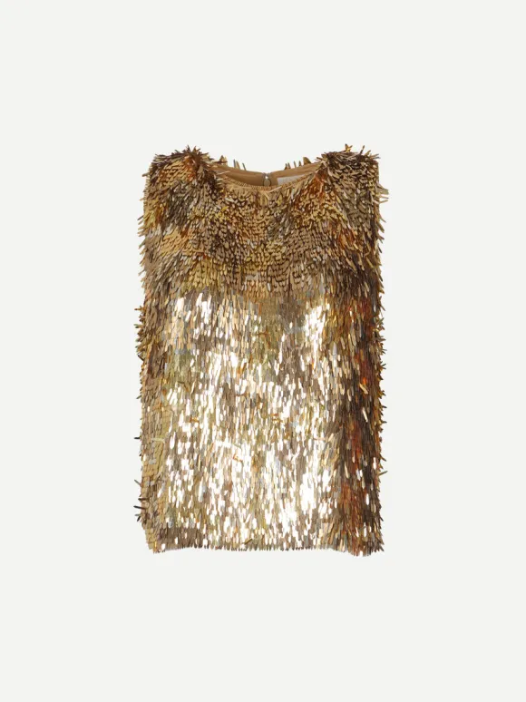 Beatriz Top in Gilt