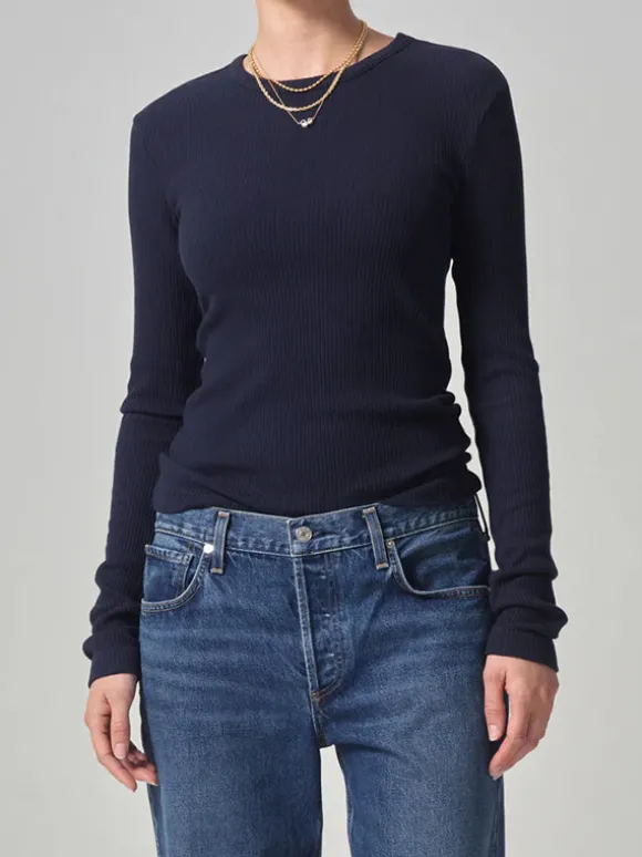 Bina Crewneck in Navy