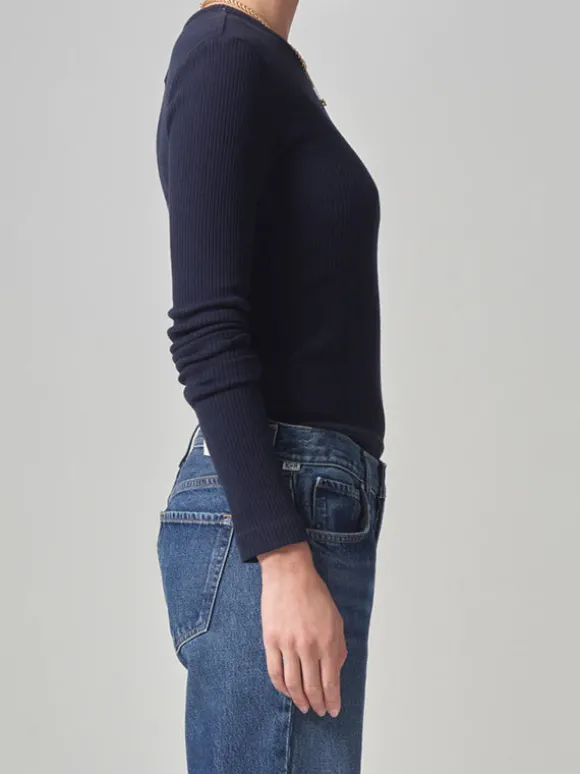 Bina Crewneck in Navy