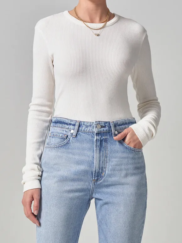 Bina Crewneck in Pashmina Off White
