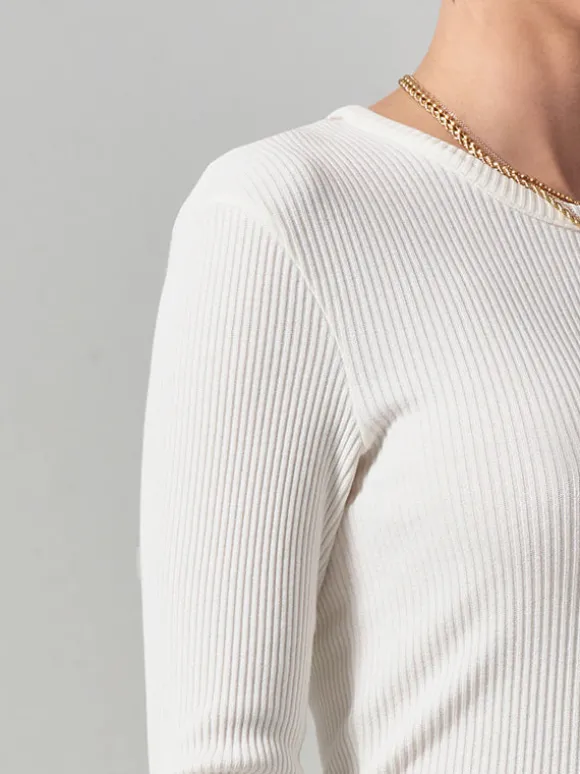 Bina Crewneck in Pashmina Off White
