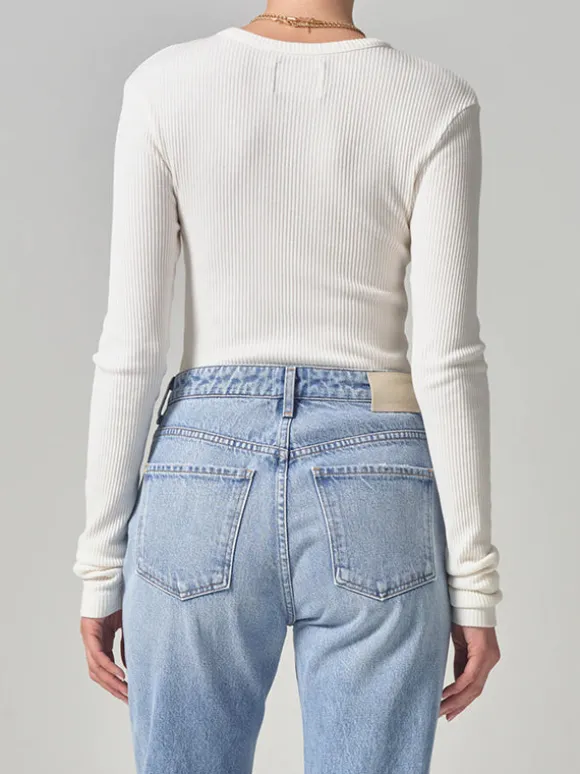 Bina Crewneck in Pashmina Off White