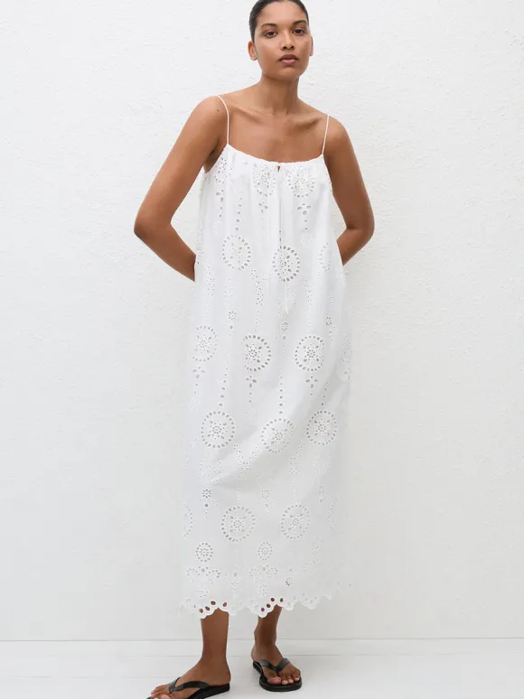 Broderie Cami Midi Dress