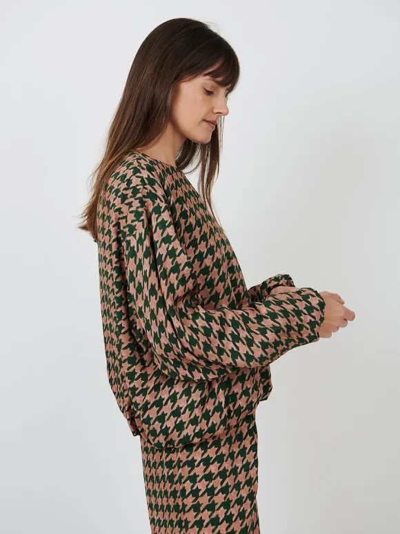 Capo Shirt in Green Print