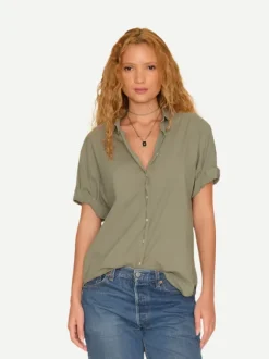 Channing Shirt in Green Army