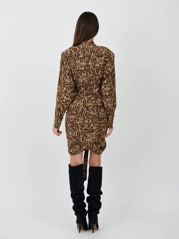 Cleora Dress in Leopard