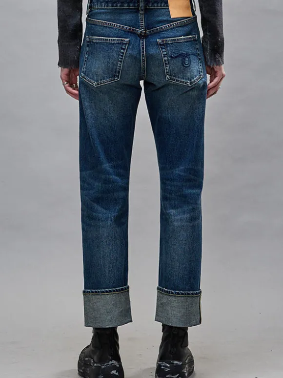 Cuffed Romeo Jean in Caslon Selvedge Blue