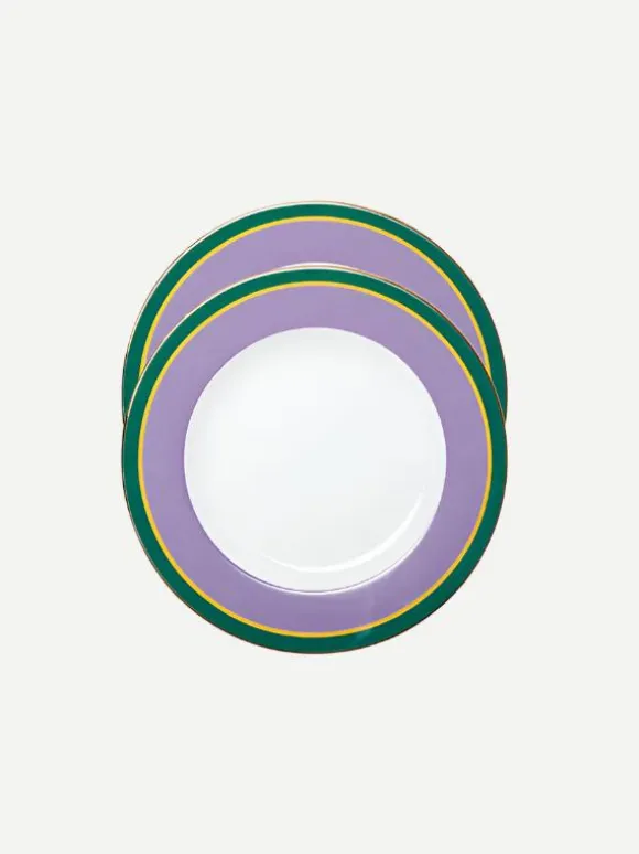 Dinner Plate set of 2 in Rainbow Viola