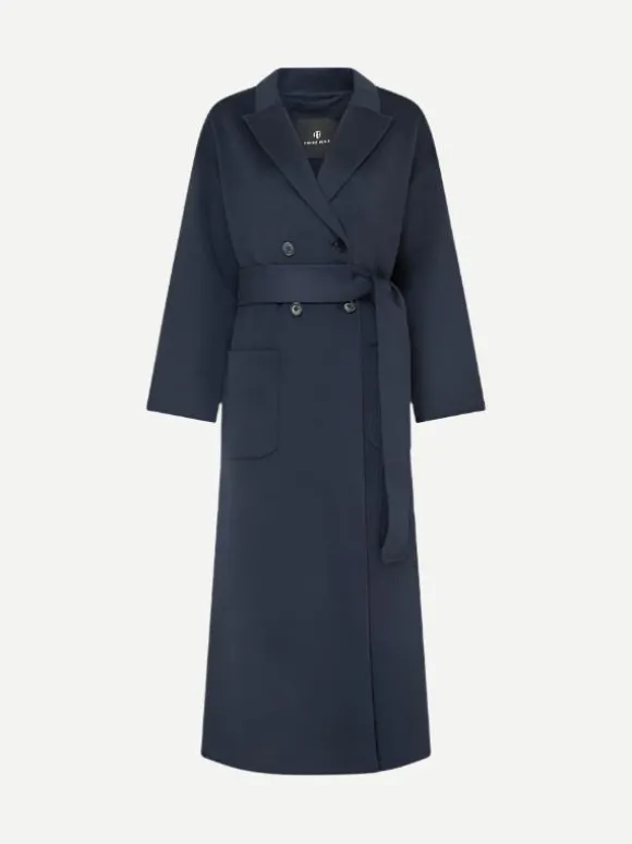 Dylan Maxi Coat in Navy
