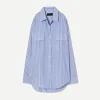 Felicity Shirt in Blue/White Stripe