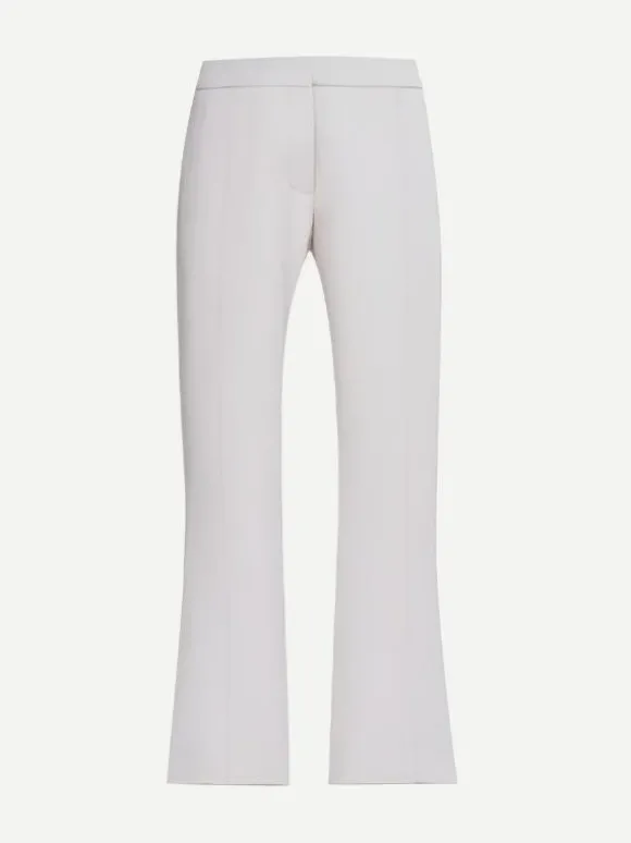 Flared Cavalry Wool Trousers in Snow