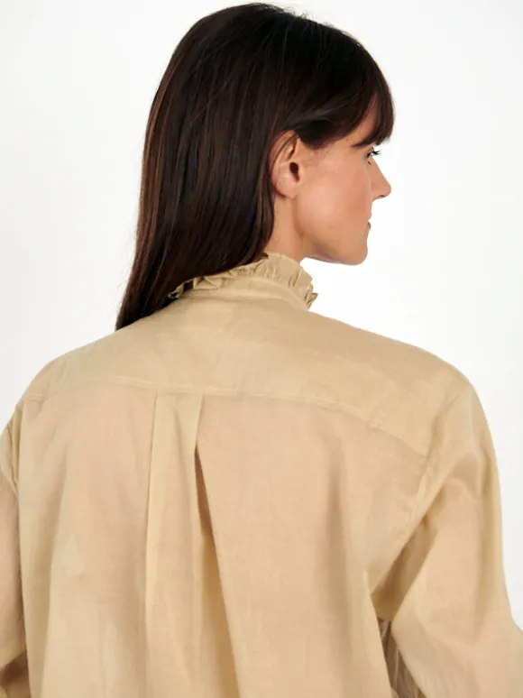Gamble Top in Light Kahki