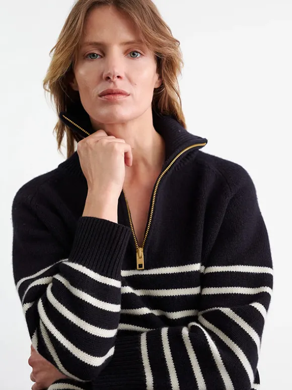 Ganze Sweater in Dark Navy/Stripe