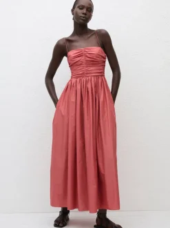 Gathered Bodice Dress in Rose