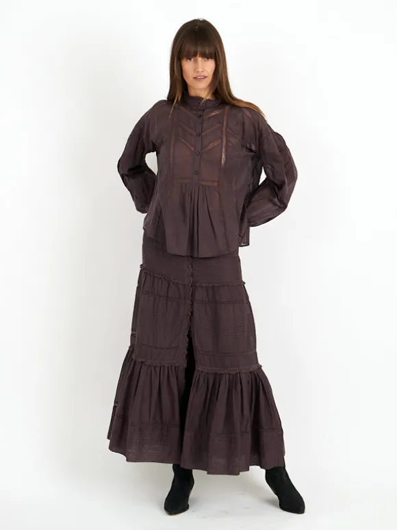 Gelma Top in Dark Plum
