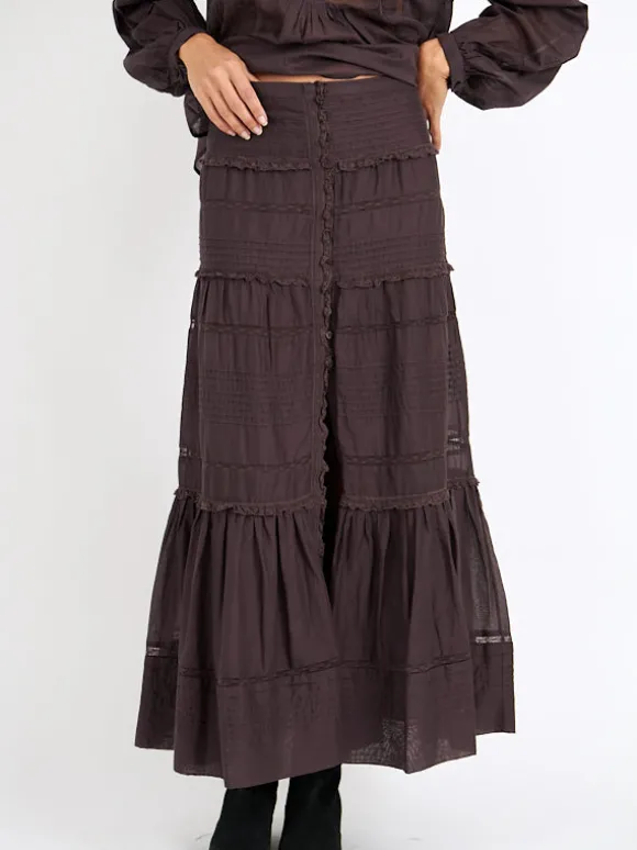 Gihane Skirt in Dark Plum