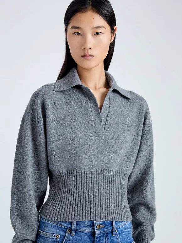 Jeanne Sweater In Grey Melange