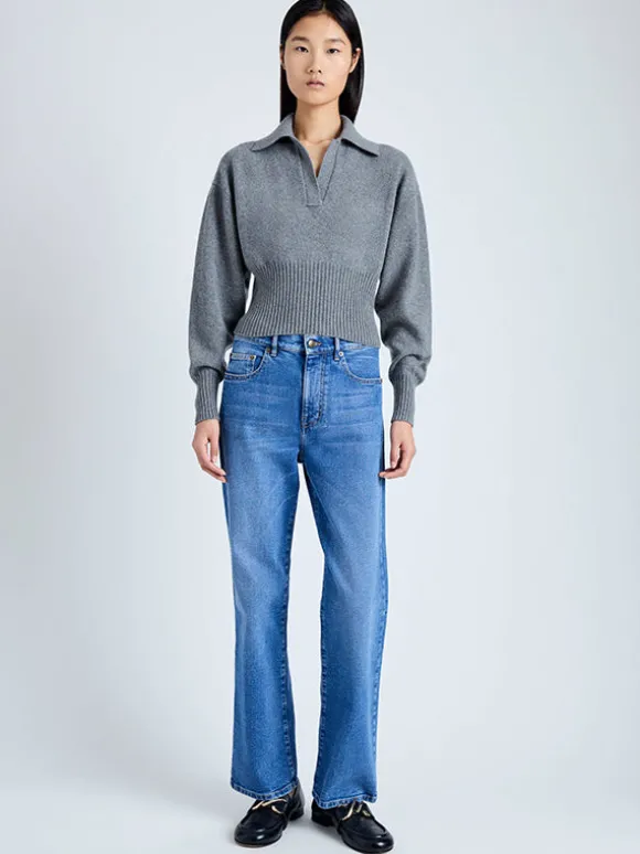 Jeanne Sweater In Grey Melange