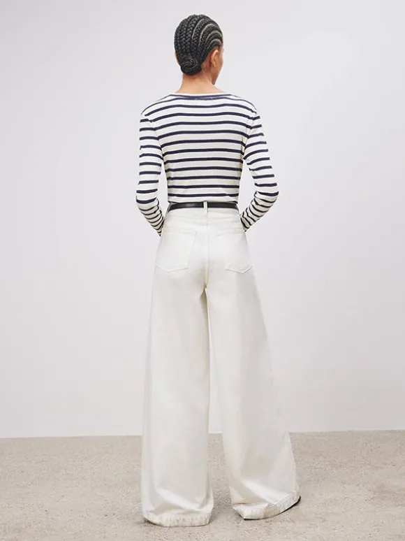 Jordan Henley Tee in Navy Stripe