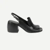 Leather Mules in Black