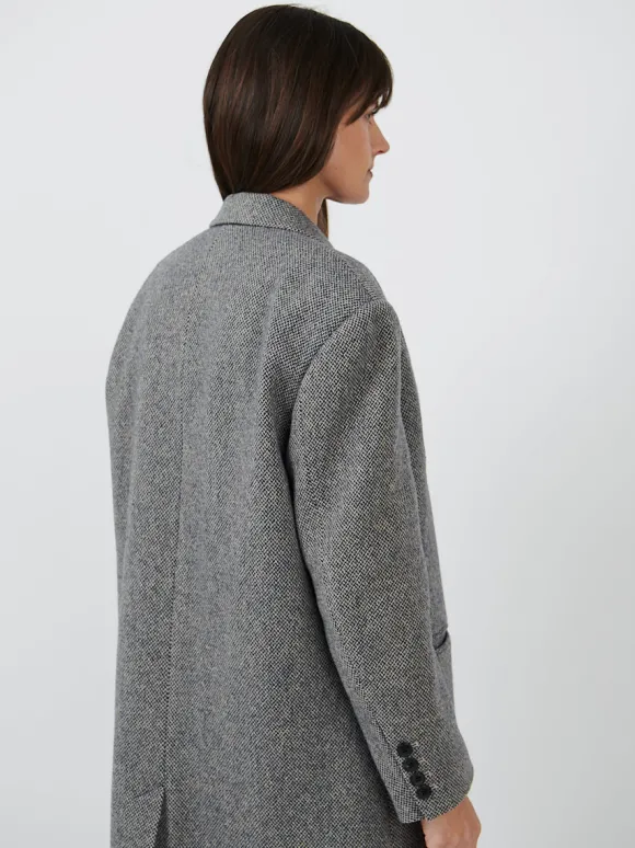 Lexana Coat in Black/Ecru