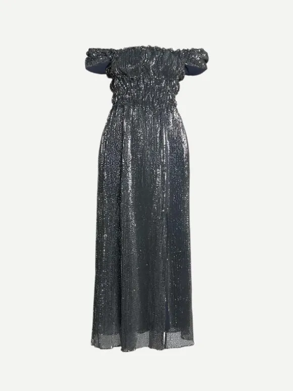 Lily Dress in Midnight Silver
