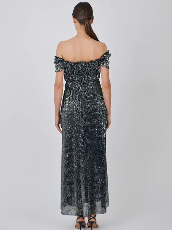 Lily Dress in Midnight Silver