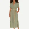 Linnet Dress in Green Army