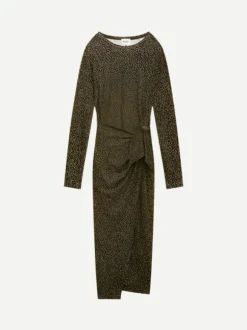 Lisy Dress in Dark Kahki/Lime