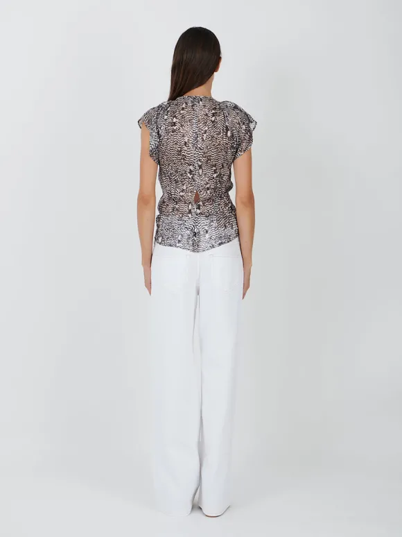 Lonea Top in Black/Ecru