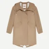 Long Fishtail Waterproof Parka in Mid Khaki