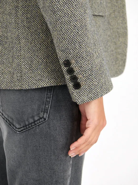 Louison Jacket in Black/Ecru