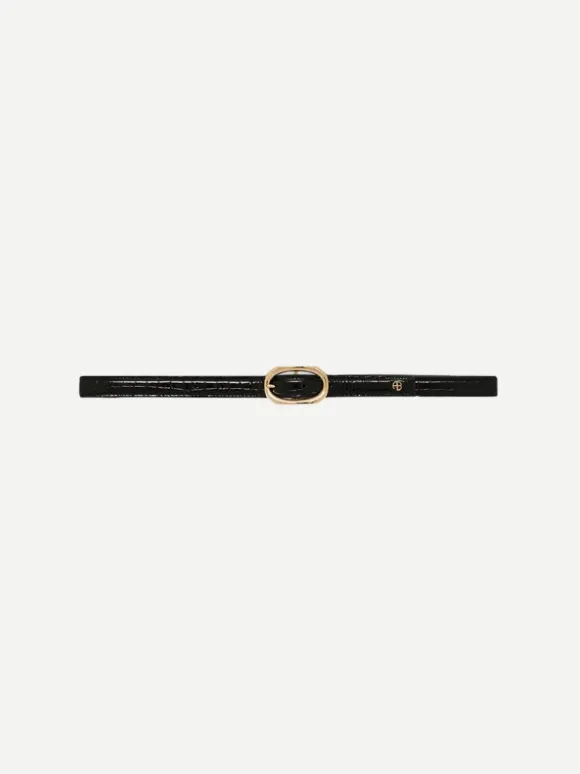 Mara Belt in Black Embossed