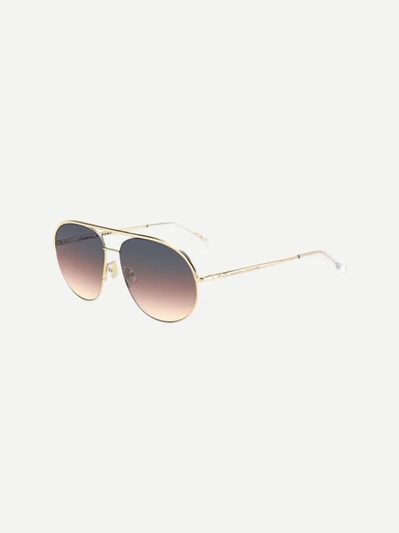Metallic Aviators in Rose Gold