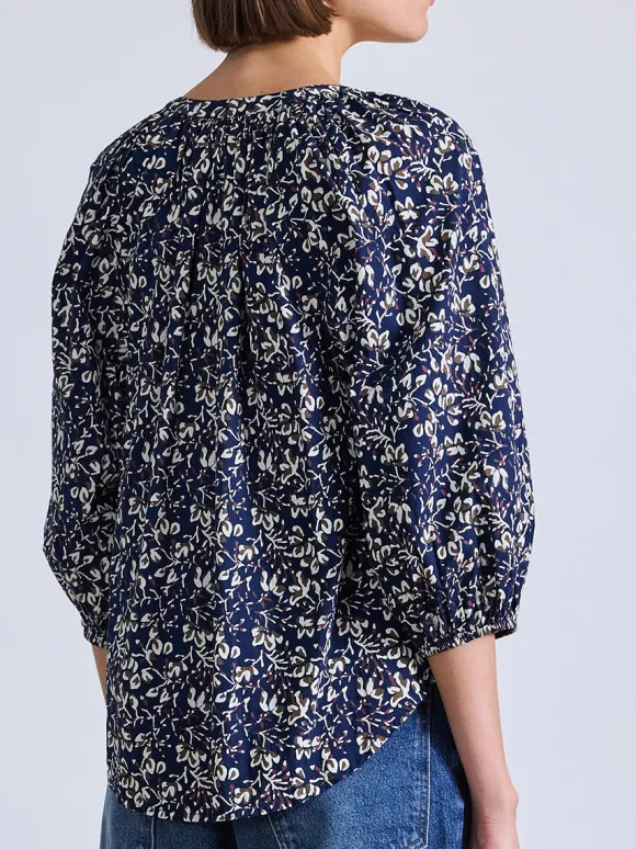 Mitte Top in Mira Floral Navy
