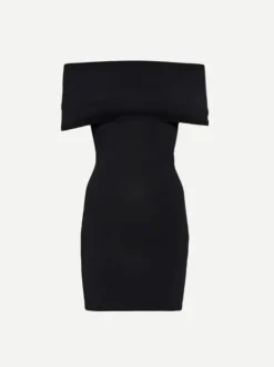 Off Shoulder Mini Dress in Black