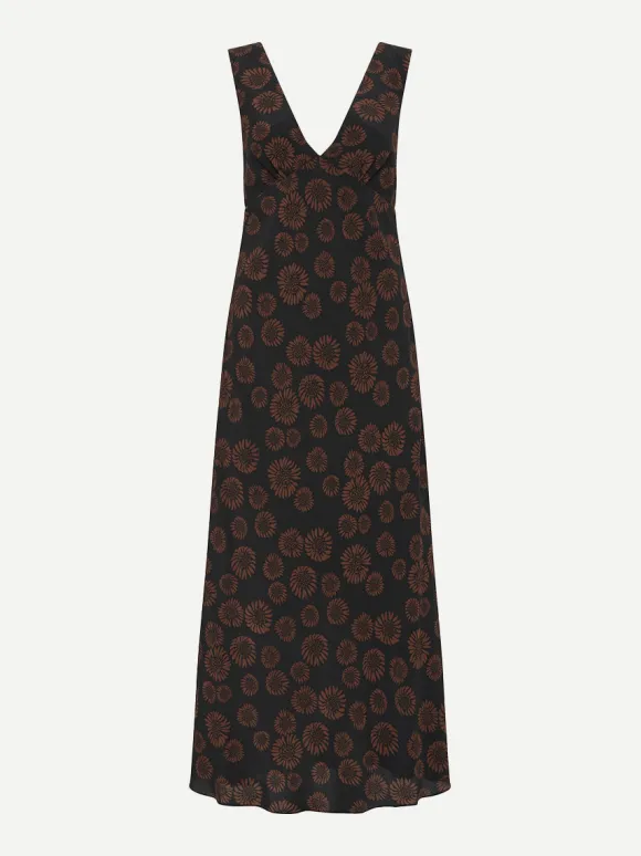 Plunge Slip Dress in Panama