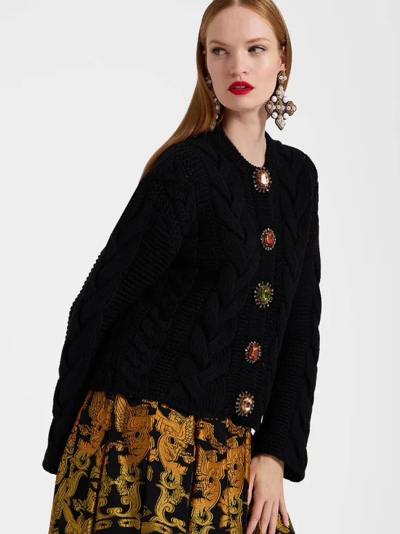Portrait Cardigan in Black