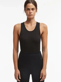 Ribbed Tank in Black