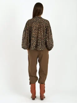 Salika Top in Black/Ochre