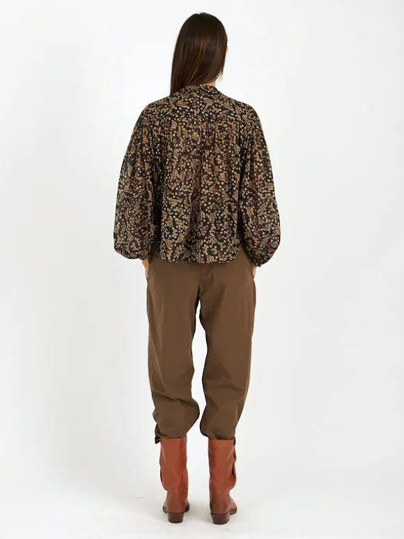 Salika Top in Black/Ochre