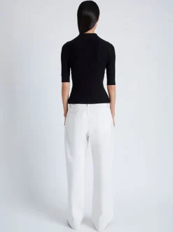 Sera Knit Polo in Black