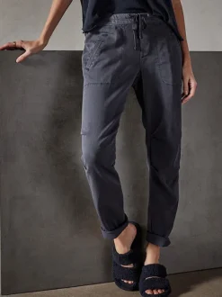Soft Drape Utility Pant in Blue Oil