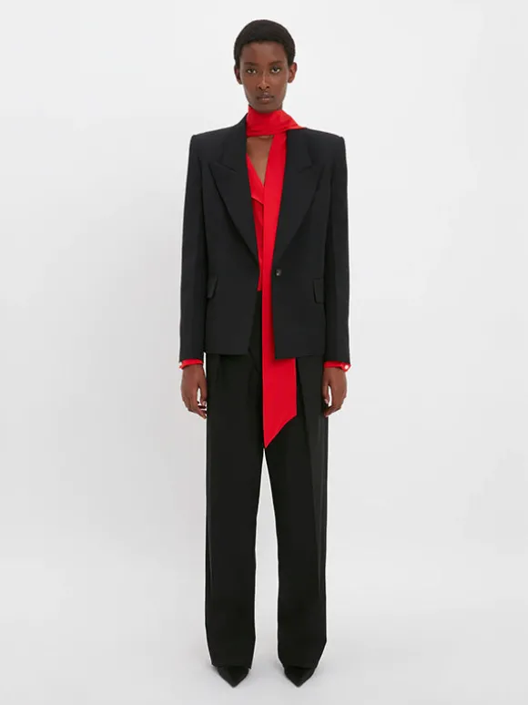 Square Shoulder Jacket in Black
