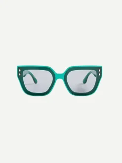Square Sunglasses in Emerald Green
