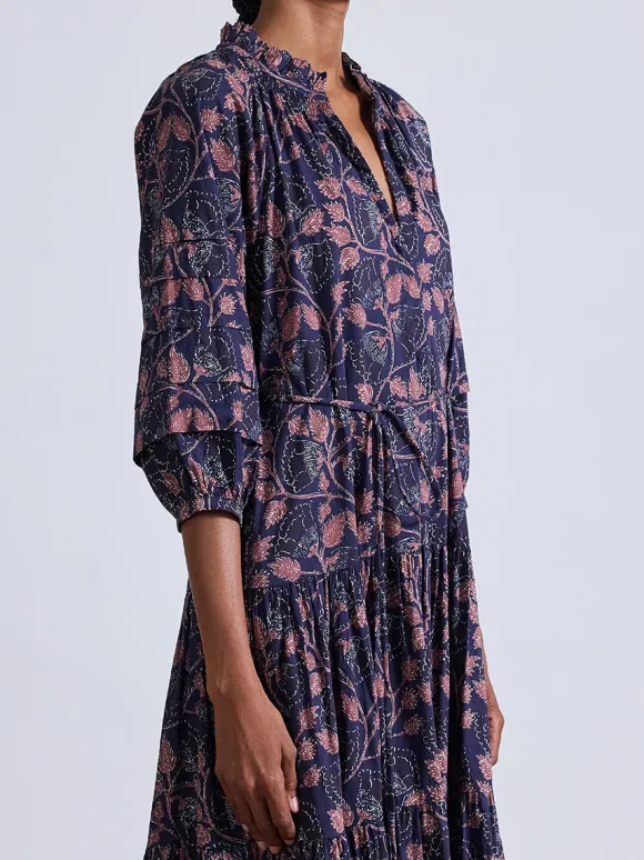 Trinidad Maxi Dress in Camille Floral Navy