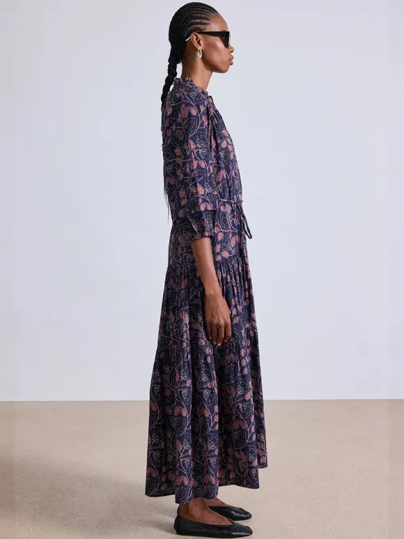 Trinidad Maxi Dress in Camille Floral Navy