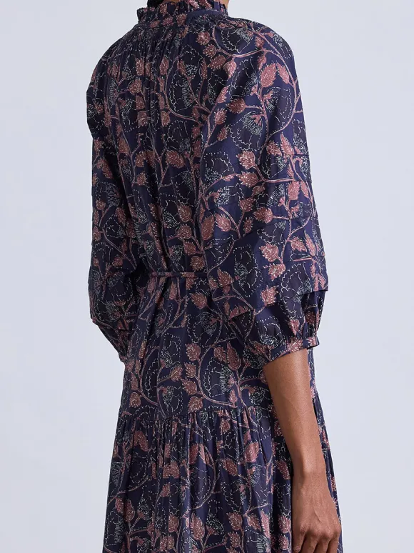 Trinidad Maxi Dress in Camille Floral Navy
